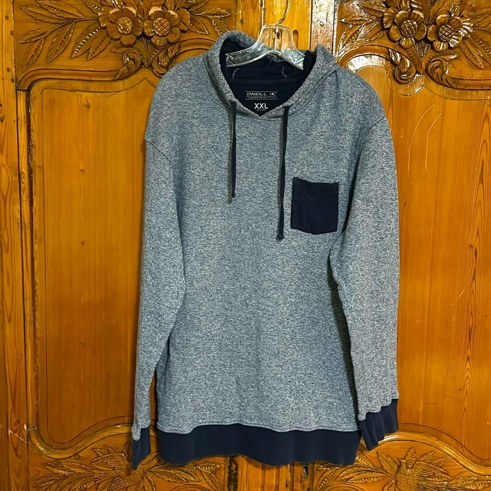 O’Neill Ellery Heather Blue Hooded Pullover.  XXL